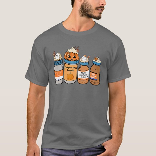 Funny Nurse Halloween Pumpkin Spice Propofol Ativa T-Shirt (Front)