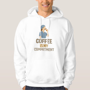 Funny Nurse Hoodie – Coffee Is My Commitment 