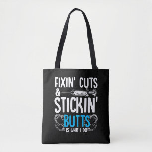 Funny Nurse Humor Physician Assistant Jokes Tote Bag