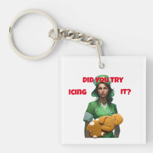 Funny Nurse Icing It Thunder_Cove Key Ring