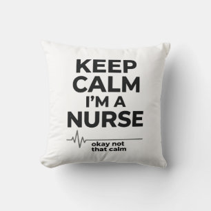 Funny Nurse Keep Calm Vintage Engraving Shirt Desi Cushion