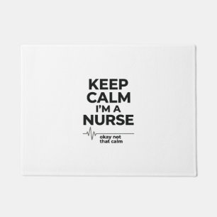 Funny Nurse Keep Calm Vintage Engraving Shirt Desi Doormat