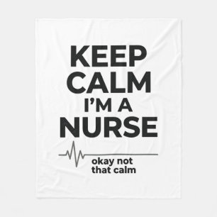 Funny Nurse Keep Calm Vintage Engraving Shirt Desi Fleece Blanket
