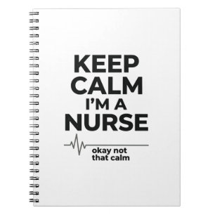 Funny Nurse Keep Calm Vintage Engraving Shirt Desi Notebook