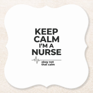 Funny Nurse Keep Calm Vintage Engraving Shirt Desi Paper Coaster