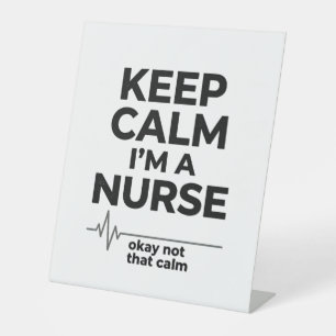 Funny Nurse Keep Calm Vintage Engraving Shirt Desi Pedestal Sign