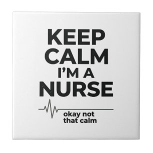 Funny Nurse Keep Calm Vintage Engraving Shirt Desi Tile