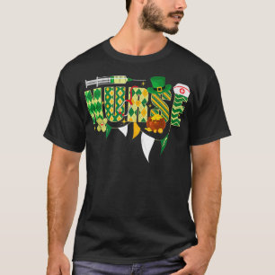 Funny Nurse Life Shamrocks Stethoscope St Patricks T-Shirt