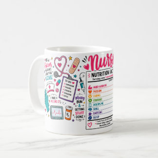 Funny Nurse Nutrition Facts Coffee Mug