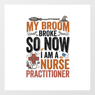 Funny Nurse Practitioner Witch Halloween Design_1