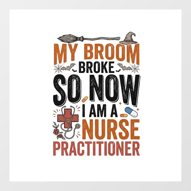 Funny Nurse Practitioner Witch Halloween Design_1 (Sheet)