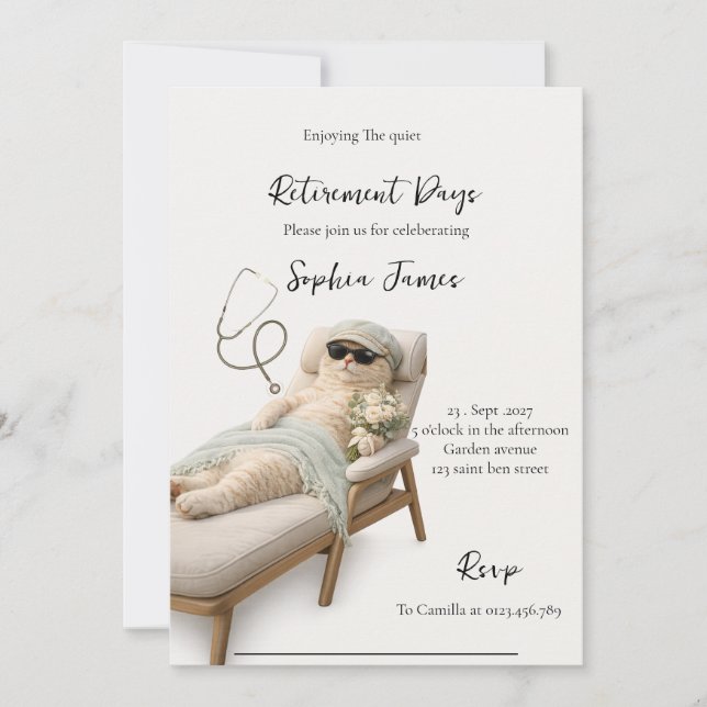 Funny Nurse Retirement Party Invitation (Front)