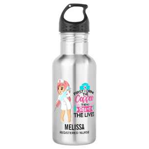 Funny Nurse Saying Typography Hypodermic Needle 532 Ml Water Bottle