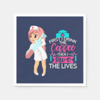 Funny Nurse Saying with Big Hypodermic Needle