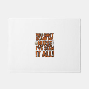 Funny Nurse Seen It All Vintage Halloween Design_1 Doormat