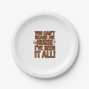 Funny Nurse Seen It All Vintage Halloween Design_1 Paper Plate