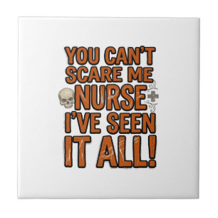 Funny Nurse Seen It All Vintage Halloween Design_1 Tile
