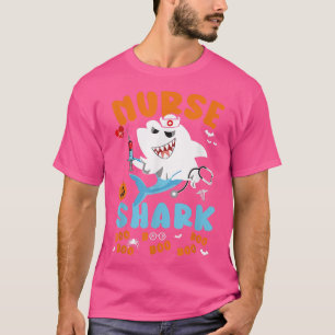 Funny Nurse Shark Boo Pumpkin Halloween Witch Cree T-Shirt