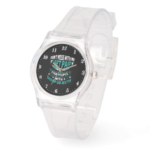 Funny Nurse stab pay word art  Watch