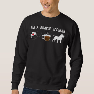 Funny Nurse Tea Coffee Lover Cute Pitbull Dog Pitt Sweatshirt