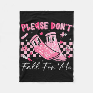 Funny Nurse Valentine Please Don't Fall For Me Rn Fleece Blanket