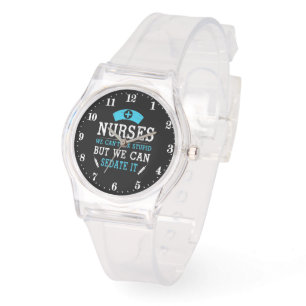 Funny Nurse word art Watch