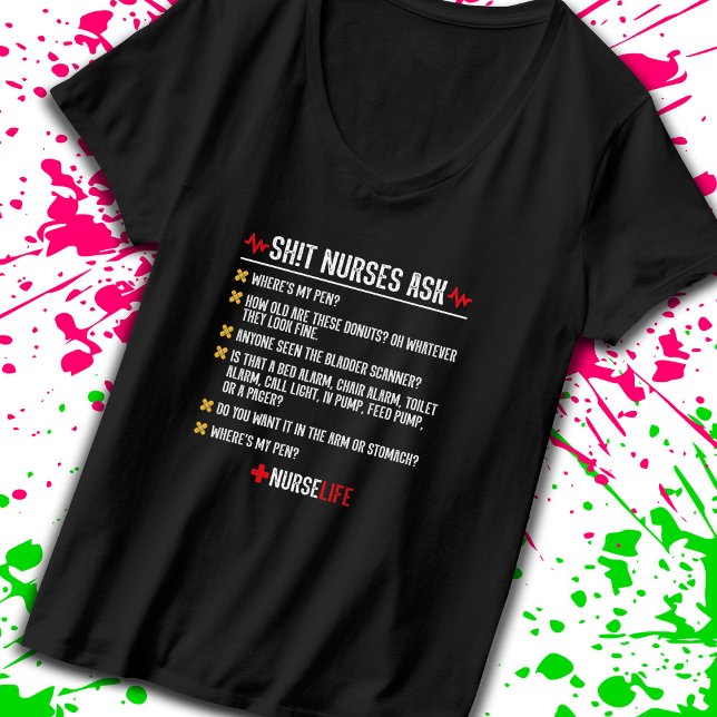 Funny Nursing Gift - Hospital Shift Nurse T-Shirt (Inject a dose of humor into your nursing profession with our sarcastic t-shirt! -Teemixer)