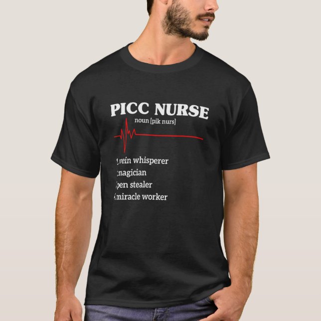 Funny Nursing Picc Team Nurse Registered Therapy N T-Shirt (Front)