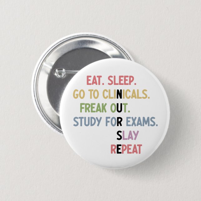 Funny Nursing School student Future Nurse Gifts 6 Cm Round Badge (Front & Back)