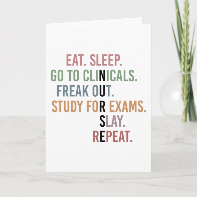 Funny Nursing School student Future Nurse Gifts Card (Front)