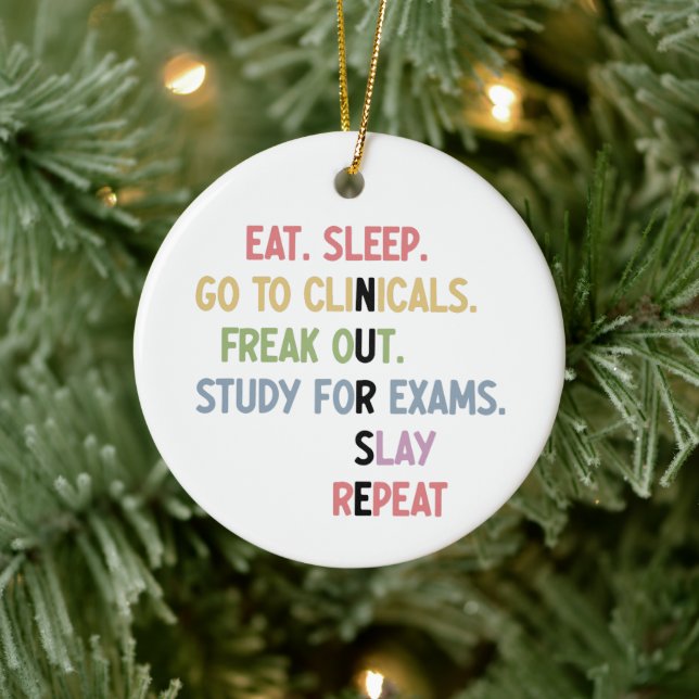 Funny Nursing School student Future Nurse Gifts Ceramic Tree Decoration (Tree)