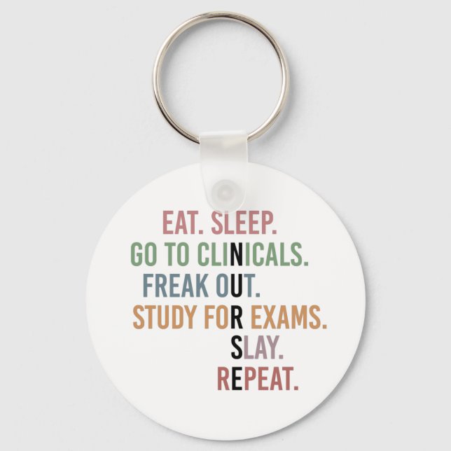 Funny Nursing School student Future Nurse Gifts Key Ring (Front)