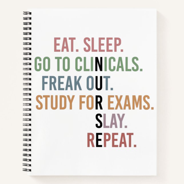 Funny Nursing School student Future Nurse Gifts Notebook (Front)