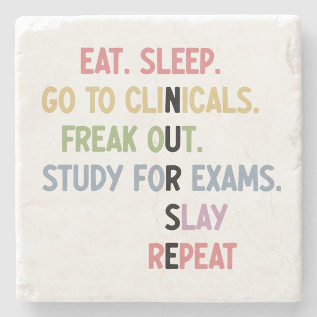 Funny Nursing School student Future Nurse Gifts Stone Coaster (Front)