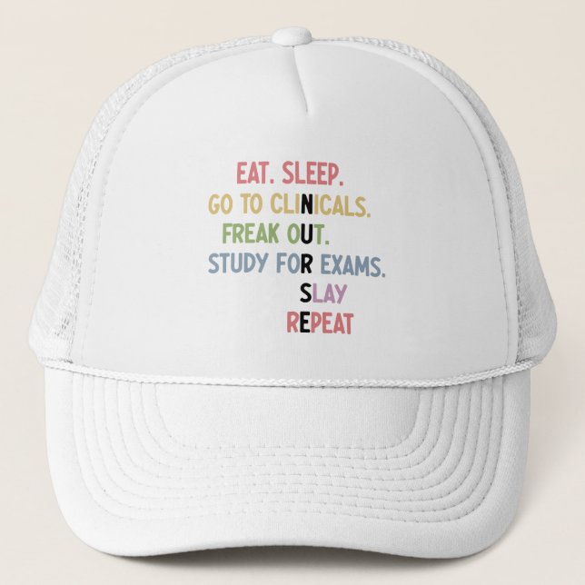 Funny Nursing School student Future Nurse Gifts Trucker Hat (Front)