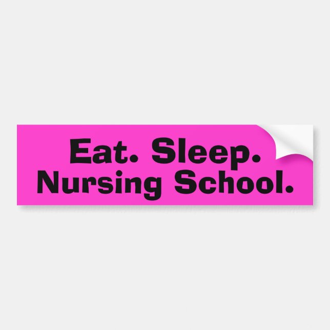 Funny Nursing Student Bumper Sticker (Front)