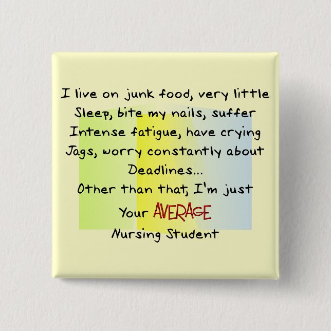 Funny Nursing Student Gifts 15 Cm Square Badge (Front)