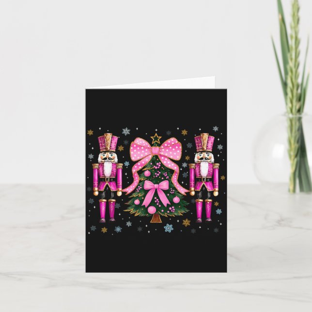 Funny Nutcracker Christmas Tree Christmas Xmas Wom Card (Front)