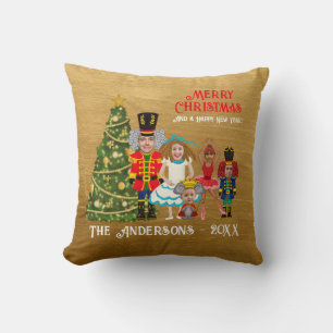 Funny Nutcracker Family Of Five Cushion