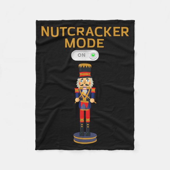 Funny Nutcracker Shirt Christmas Nutcracker Mode O Fleece Blanket (Front)