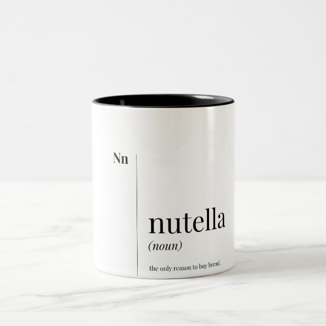 Funny Nutella Definition Two-Tone Coffee Mug (Center)