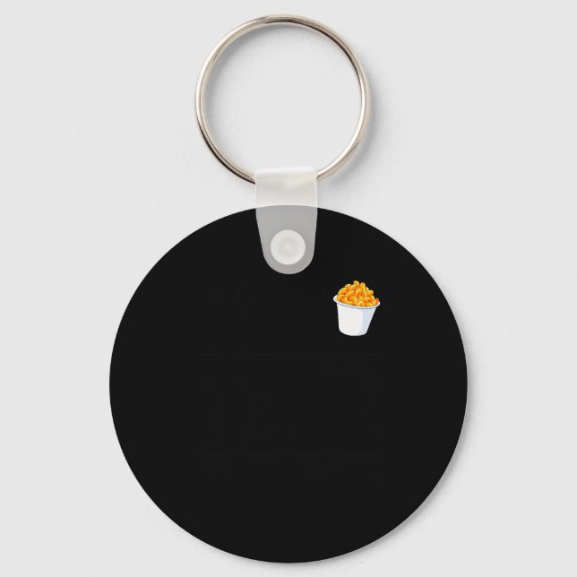 Funny Nutrition Facts Thanksgiving Apparel Macaron Key Ring (Front)