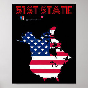 Funny O Canada 51st State Trump Canada Meme Americ Poster