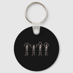 Funny O-h-i-o State Skeleton Lover Ohio Halloween  Key Ring