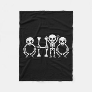 Funny O-h-i-o State Skeleton Ohio Vintage Hallowee Fleece Blanket