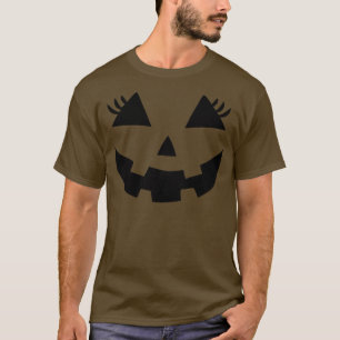 Funny o Lantern pumpkin face eyelashes for hallowe T-Shirt