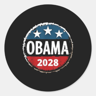 Funny Obama For President 2028 Obama 2028 Classic Round Sticker