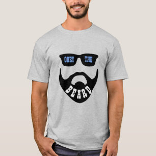 Funny Obey the Beard (Black Beard Blue Eyes) T-Shirt