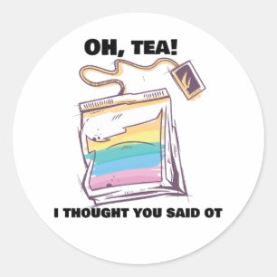Funny Occupational Therapy Tea Lover, Classic Round Sticker