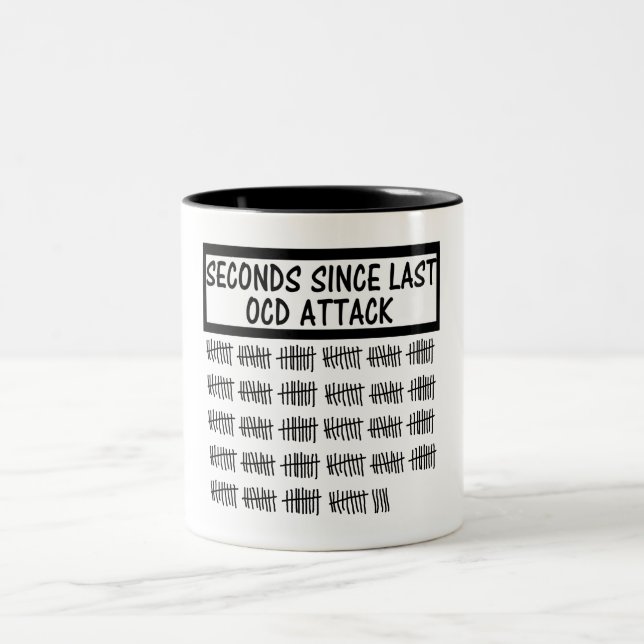 Funny OCD Two-Tone Coffee Mug (Center)